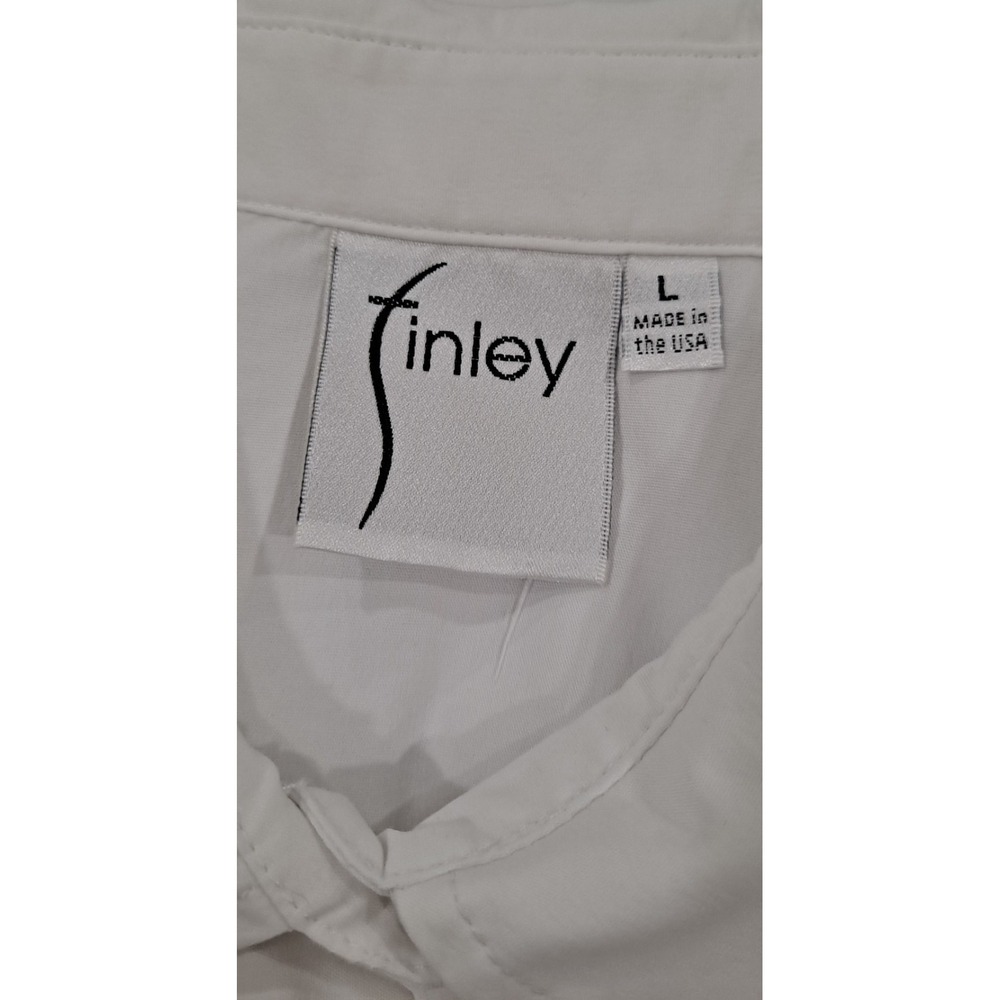 Finley Shirt Womens Extra Large White Tunic Bell Long Sleeve Imported Fabric - Picture 6 of 6